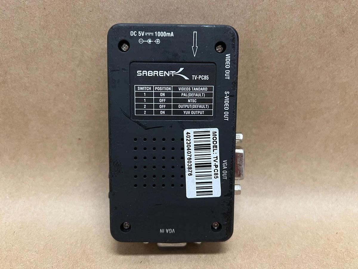 Used Sabrent TV-PC85 PC to TV Converter