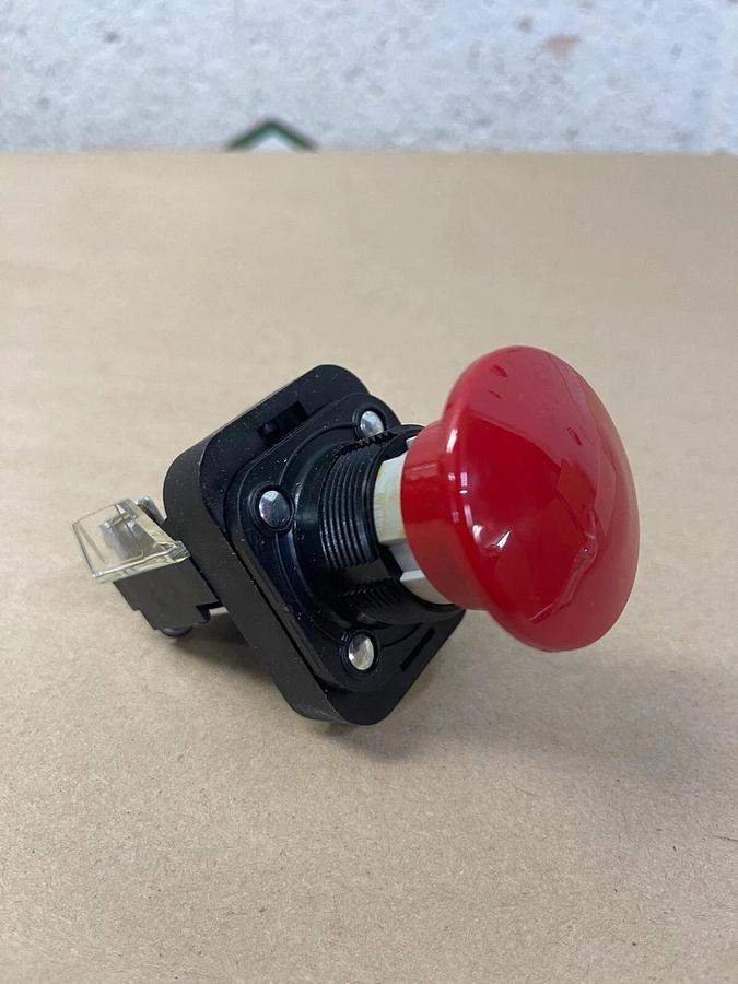 Used Allen-Bradley 800H-DR6A Push Button Unit Type 4, Series F, Mushroom Head Red Cap