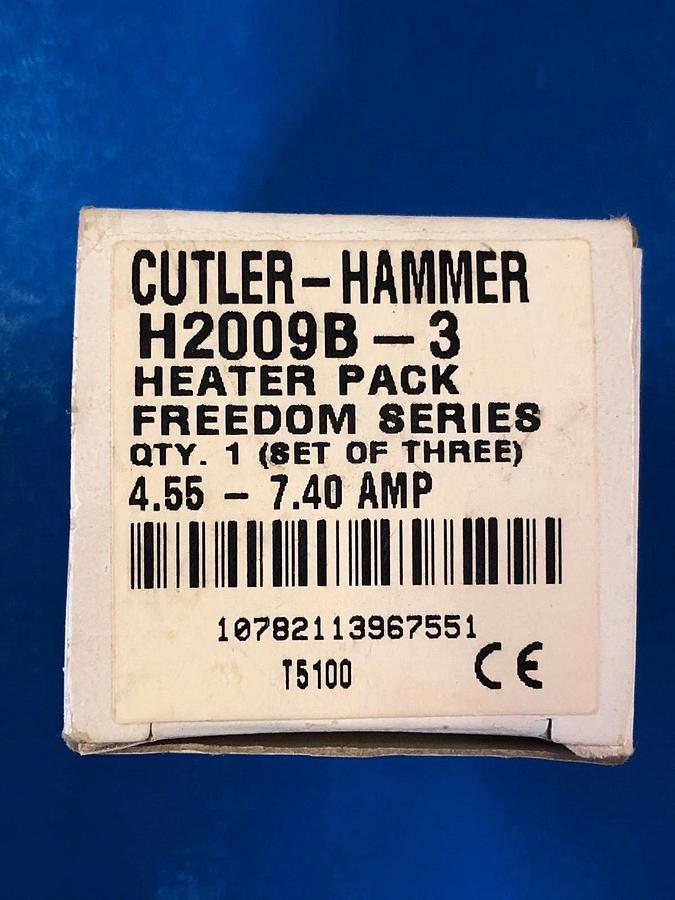Used Cutler-Hammer H2009B-3 Heater Pack Set of Three