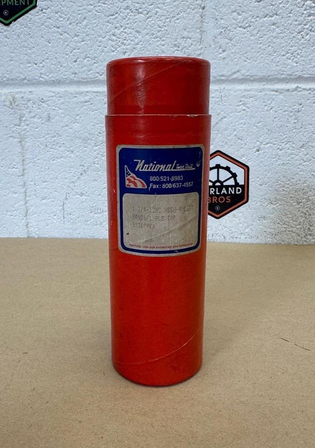 National Twist Drill 553699KN 1 3/4 -12NC HS6H-4 Left Hand6FL PLG TAP *NEW*
