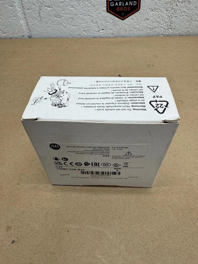 Used Allen Bradley 140MT-C3E-B25 Ser A Motor Protector/Circuit Breaker *NEW*