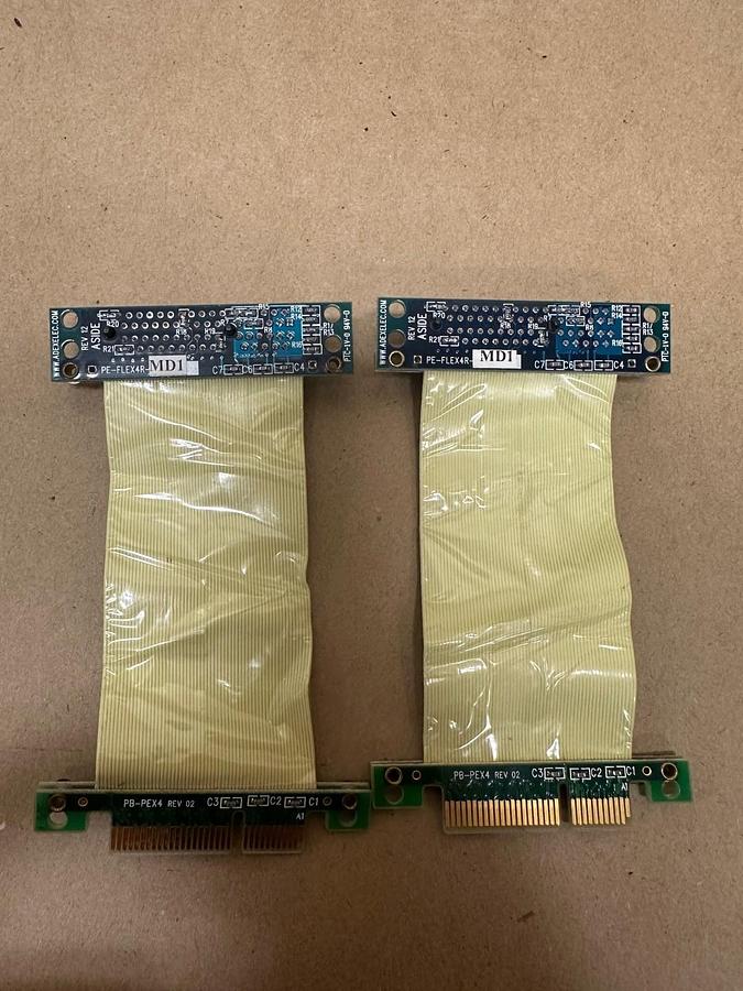 Used ADEX PE-FLEX4R-MD1 to PB-PEX4 Flexible Cable PCI Extender - Lot of 2