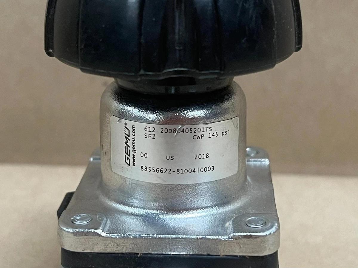 Used Gemü 612 20D80405201TS CWP 145PSI Manually Operated Diaphragm Valve