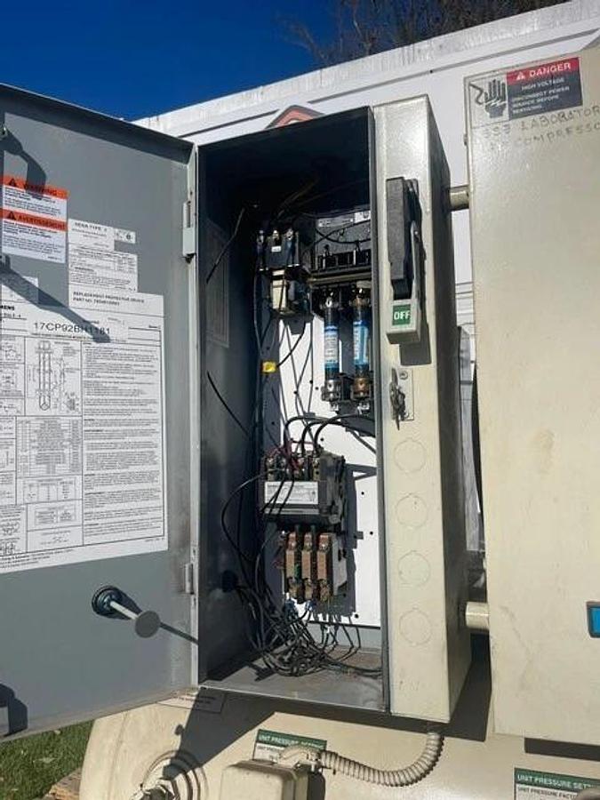 Used Gardner Denver MTOII Duplex Reciprocating Oil-Less Air Compressor, 60 Gal Tank