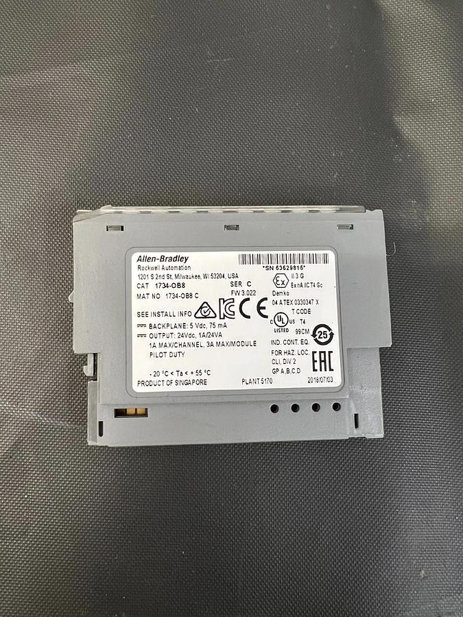 Used Allen Bradley 1734-OB8 Series C 24 VDC Digital Output Module