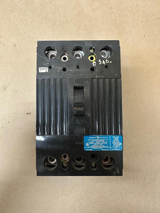 Used General Electric THQD32225 225A 3 Pole Circuit Breaker