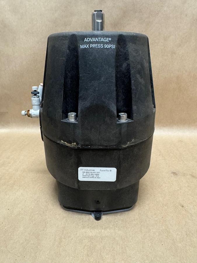 Used ITT industries/ Pure-Flo A116 Adj Open, 2” Diaphragm PTFE Valve, 90PSi