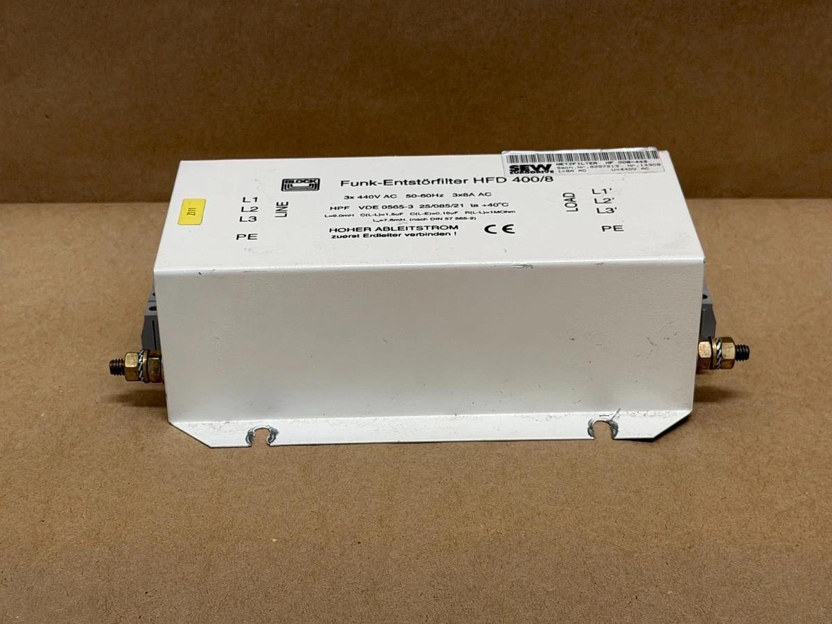 Used SEW Eurodrive Block Funk-Enstorfilter HFD 400/8 HPF VDE 0565-3 Filter Module