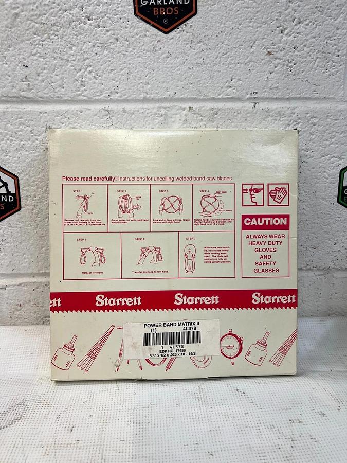 Starrett 4L378 Power Band Matrix II 5’8” x 1/2 x .025 x 10-14/S