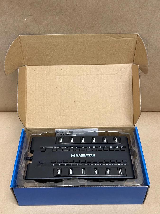 Used Manhattan Mondohub 28-Port Hi-Speed USB *NEW*