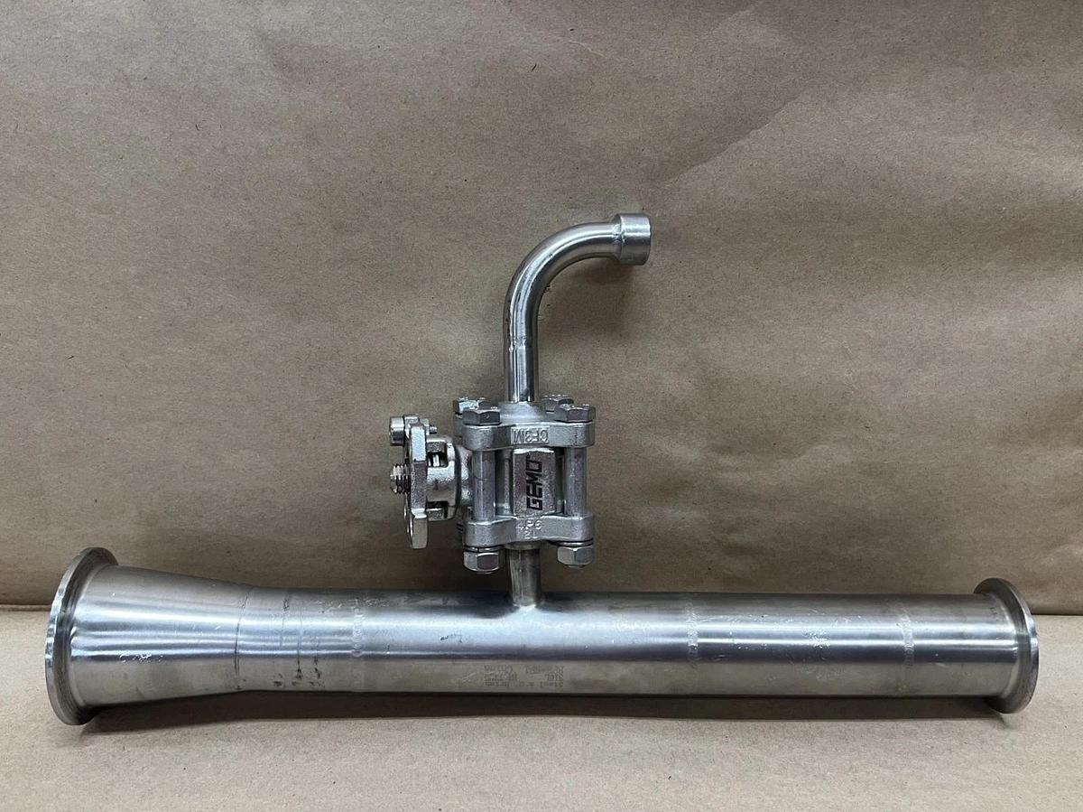 Used Gemü Series 77 DN 15-1/2" Sanitary SS Spool Assembly