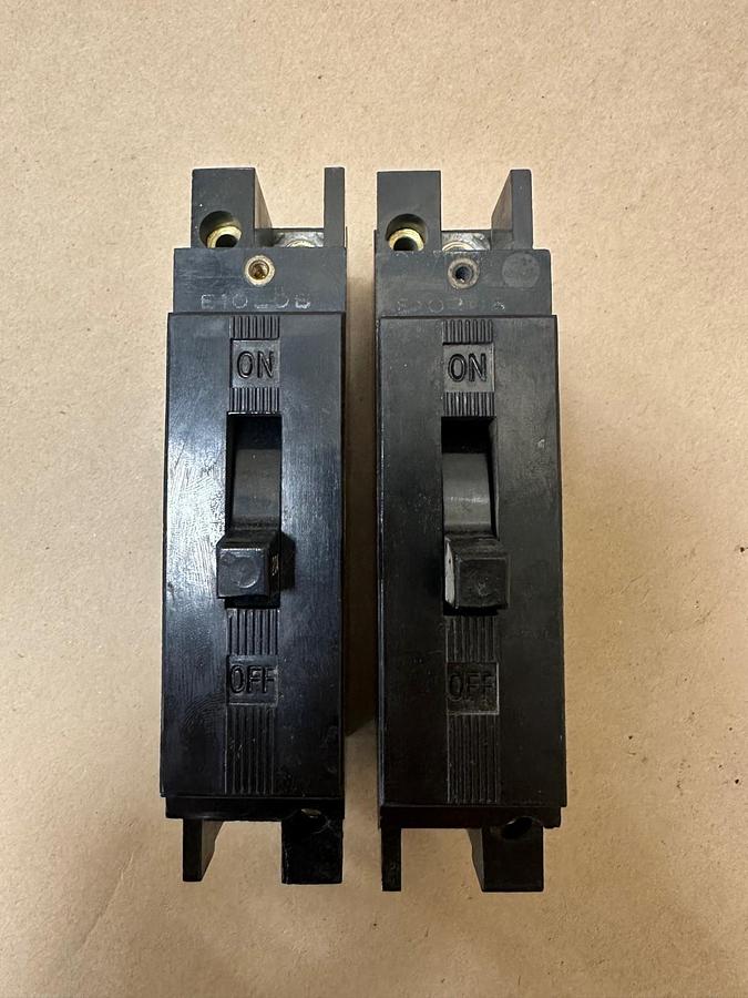 Used Westinghouse Type-E 20A 1 Pole Circuit Breaker - Lot of 2