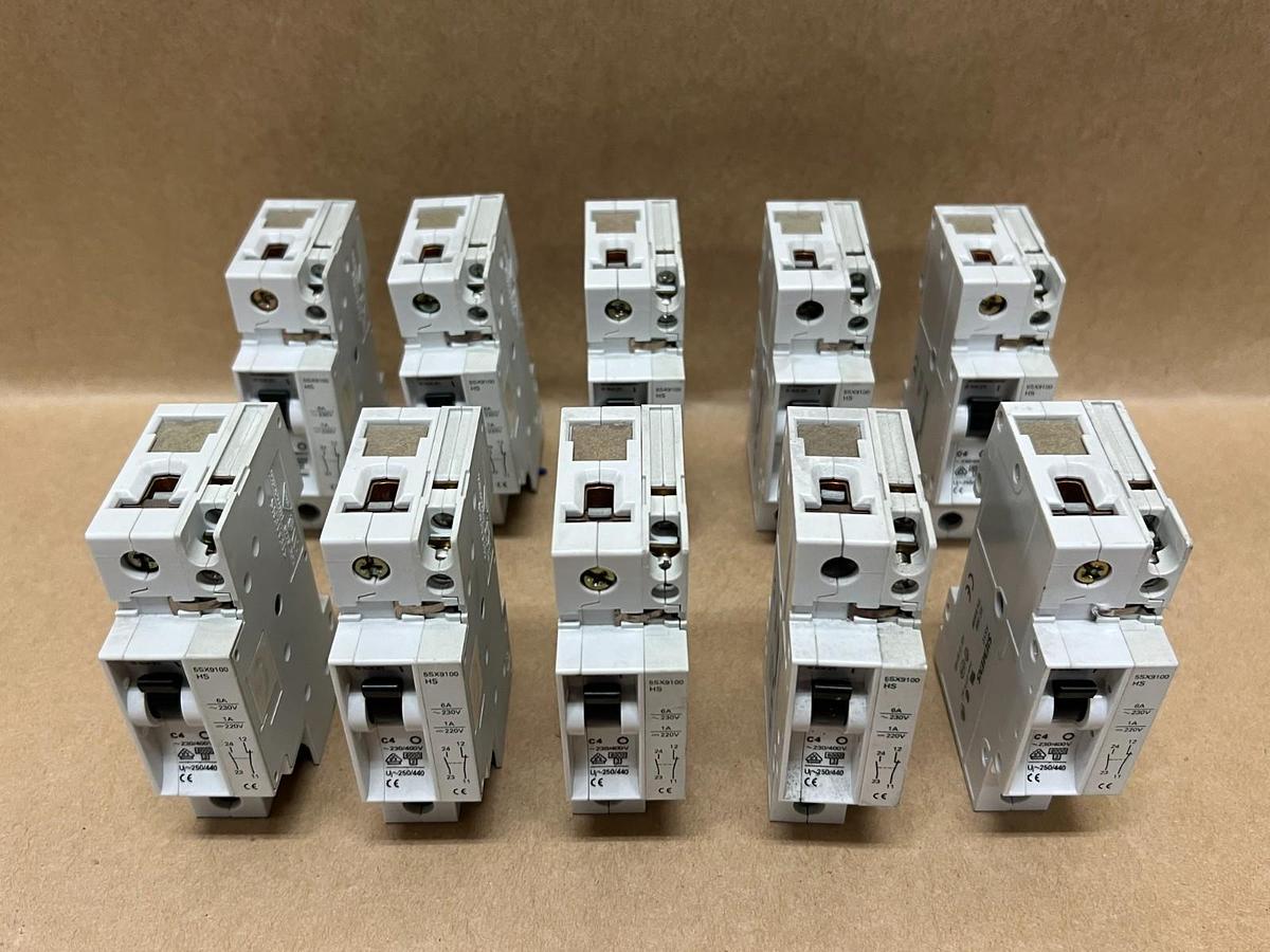 Used Siemens 5SX21 C4, 230/400V, Circuit Breaker - Lot of 10