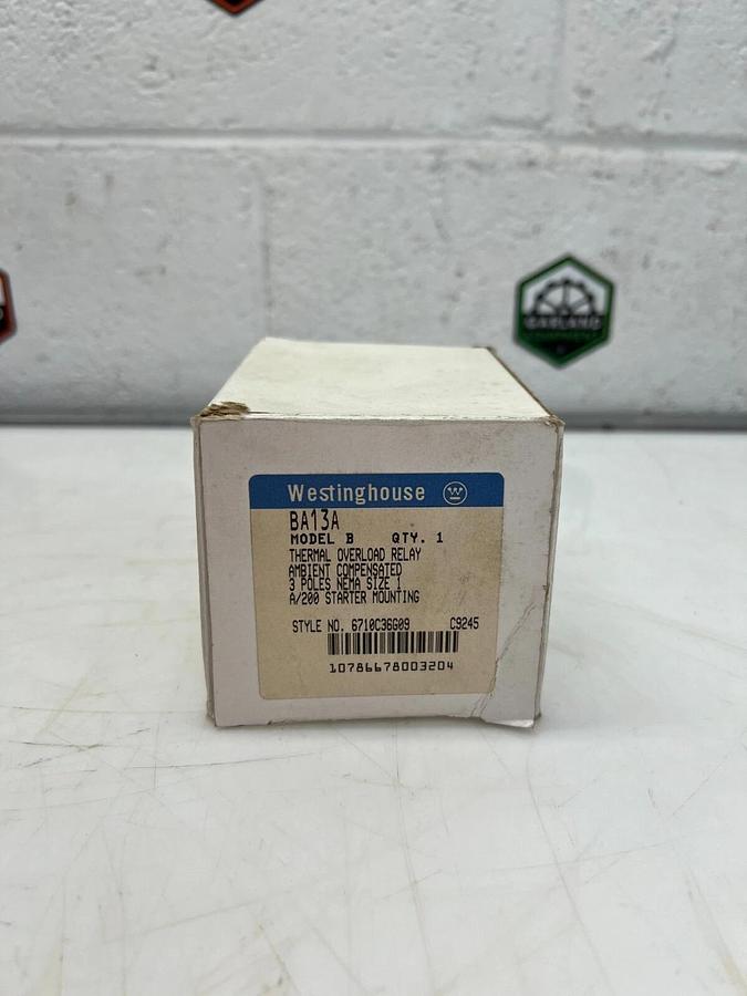Used Westinghouse BA13A Thermal Overload Relay 3 Poles