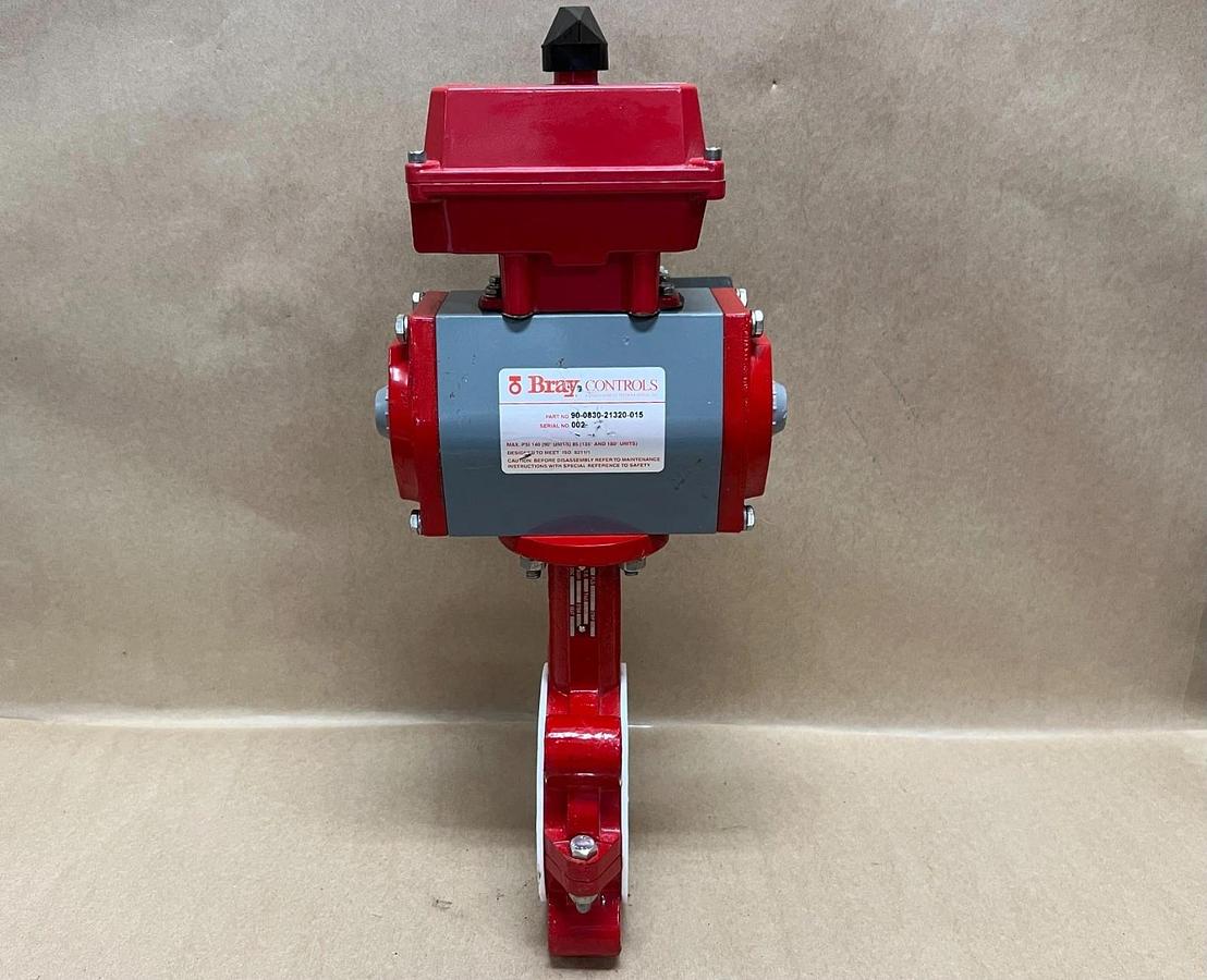Used Bray Controls 90-0830-21320-015 Pneum Actuator, Limit Switch, Butterfly Valve