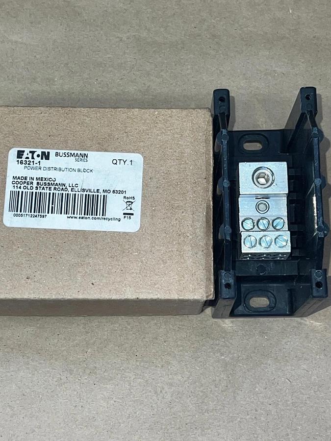 Used Eaton 16321-1 Power Distribution Block 175A 600V *NEW*