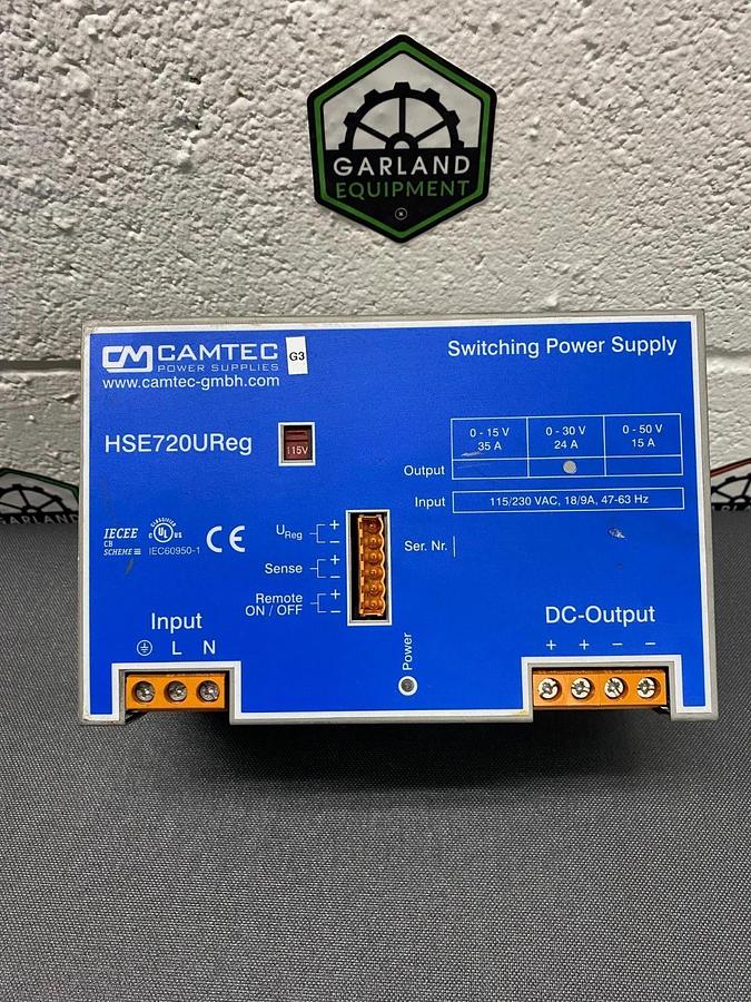 Used Camtec HSE720UReg Power Supply, HSEUreg07201.30T