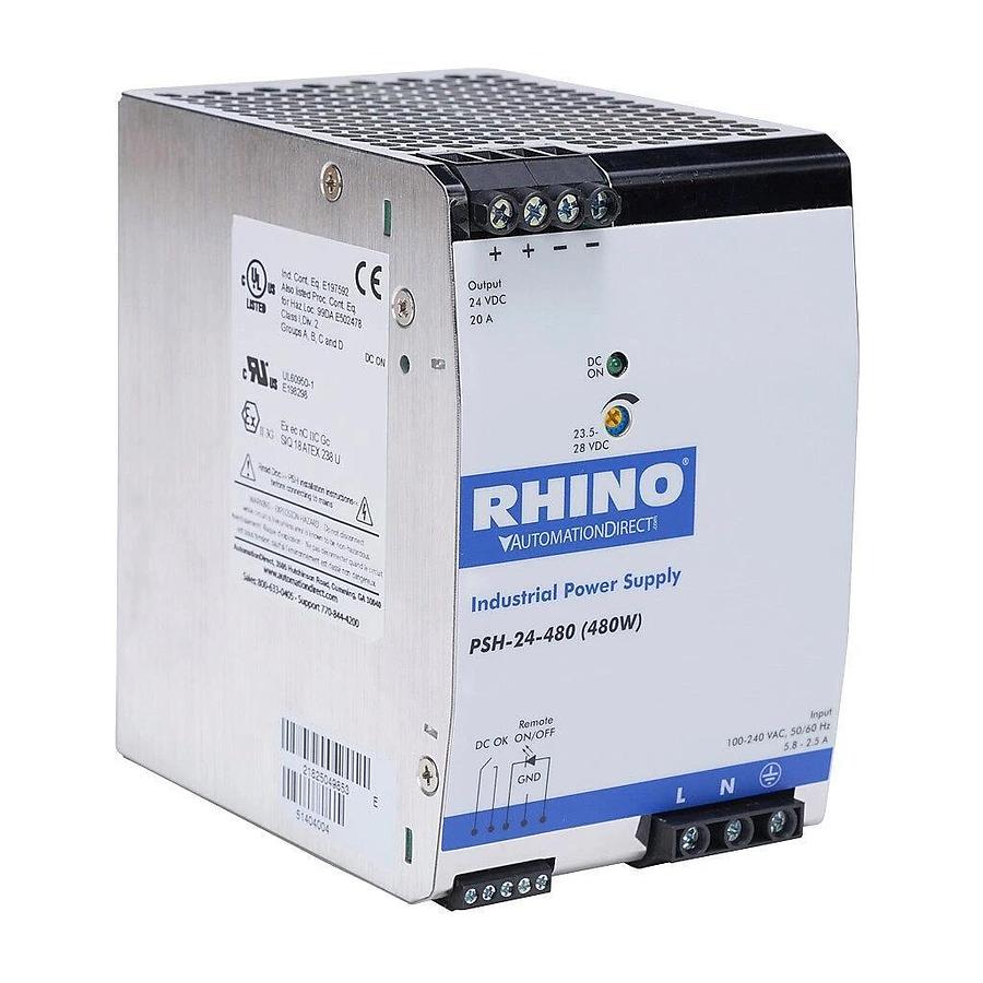 Used Rhino Automation Direct Switching Power Supply PSH-24-480 *FACTORY SEALED*