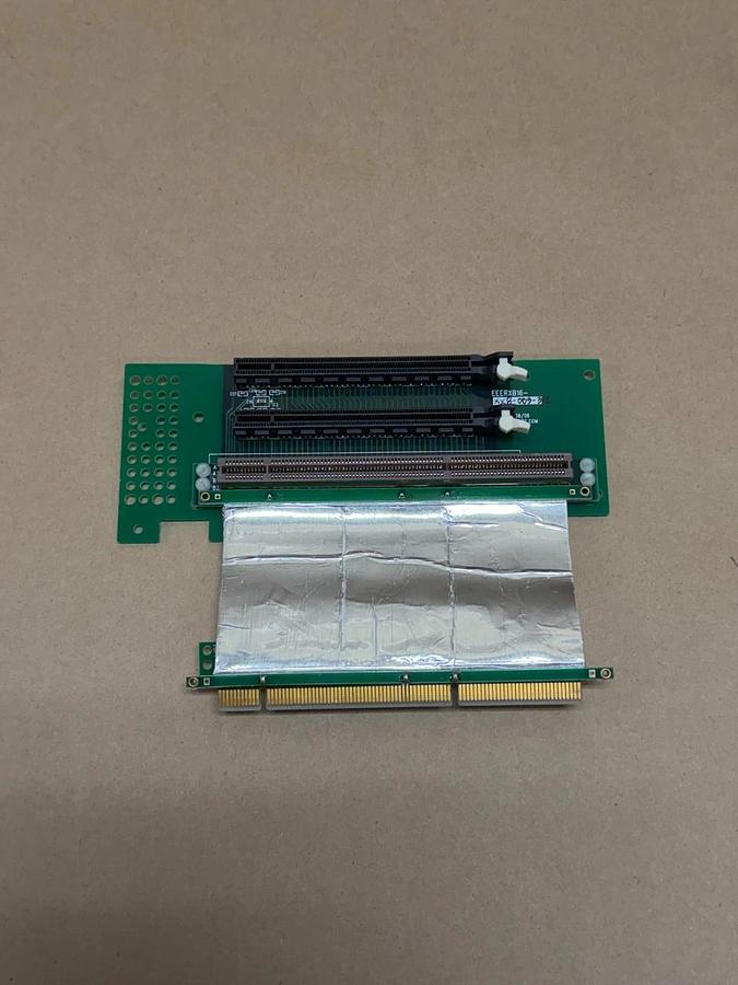 Used ADEX EEERXB16-XX8-003-3/2 3-Slot PCI Express X16 Right-Angle Riser Card