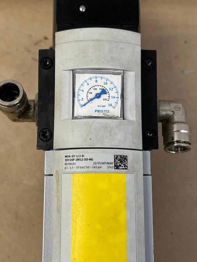 Used Festo MS6-SV-1/2-D-10V24P-2M12-SO-AG Valve