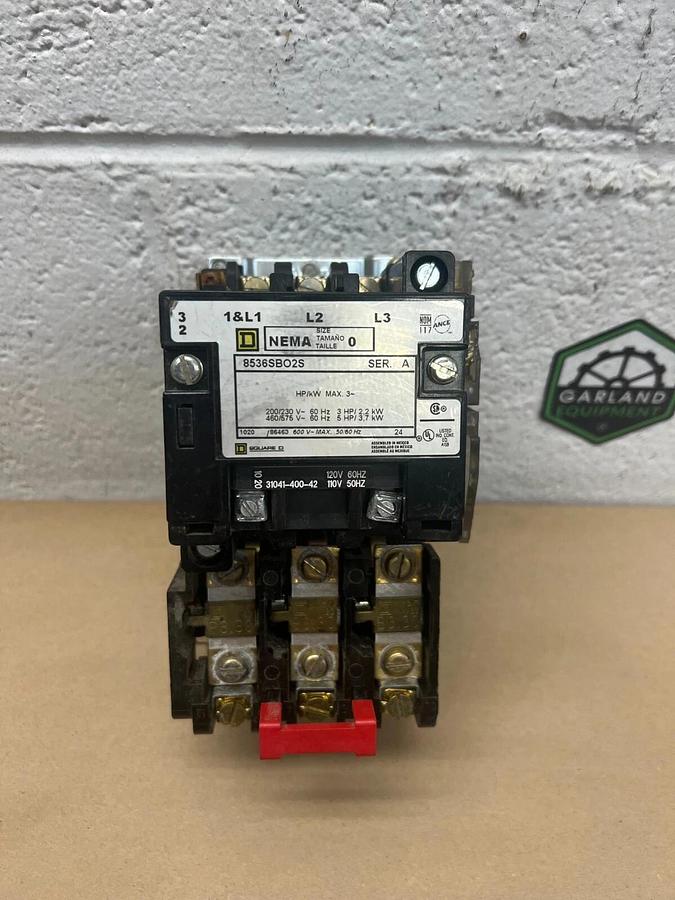 Used Square D 8536SBO2S Ser. A, NEMA Size 0 Starter