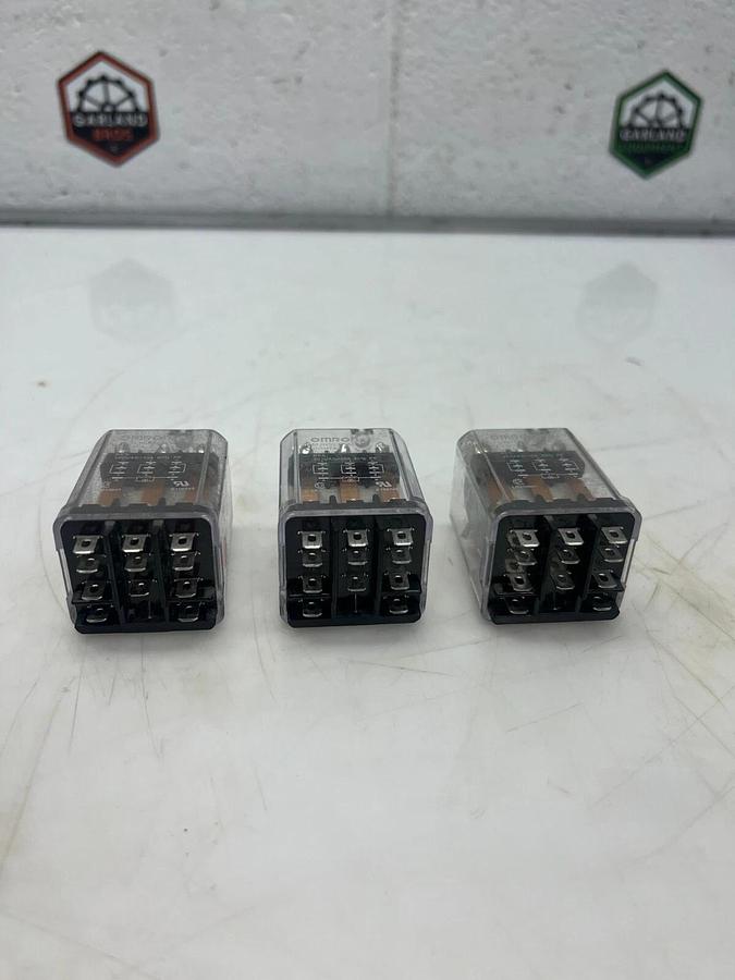 Used Omron MJN3CN-AC120 250VAC Relay - Lot of 3
