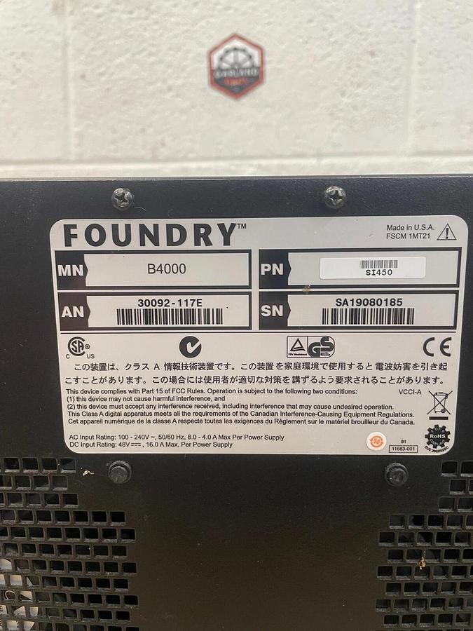 Used Foundry Networks B4000 ServerIron 450