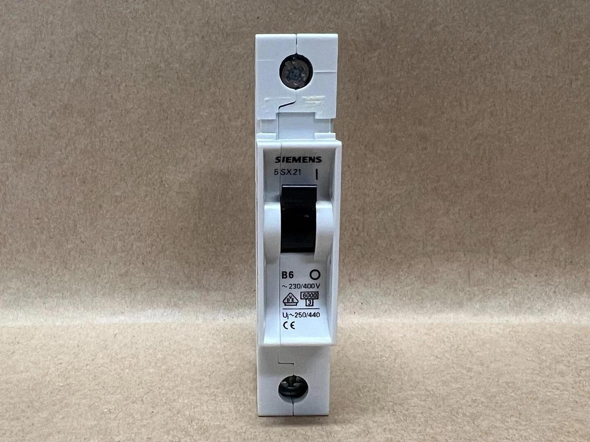 Used Siemens 5SX21 B6, 230/400V, Circuit Breaker - Lot of 2