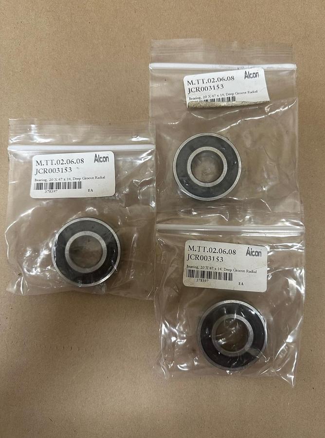 Used 6204 2RSLC3 Precision Bearing - Lot of 3 - NEW