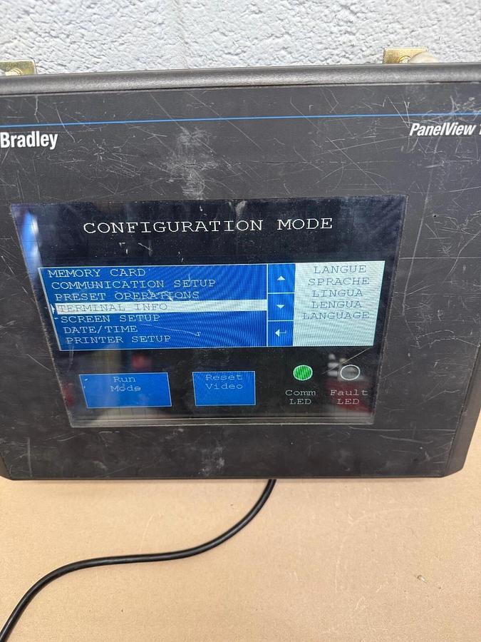 Used Allen- Bradley 2722-T10C20X PanelView 1000 Ser D, 100-240VAC, 0.4-0.25A, 50/60Hz