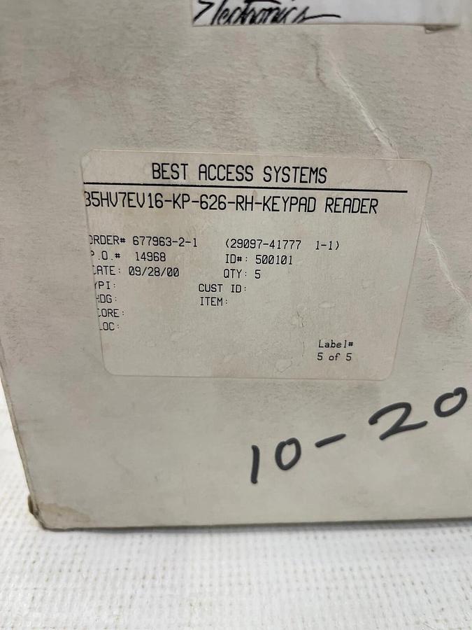 Used Best Access Systems 35HV7EV16-KP-626-RH Keypad Reader