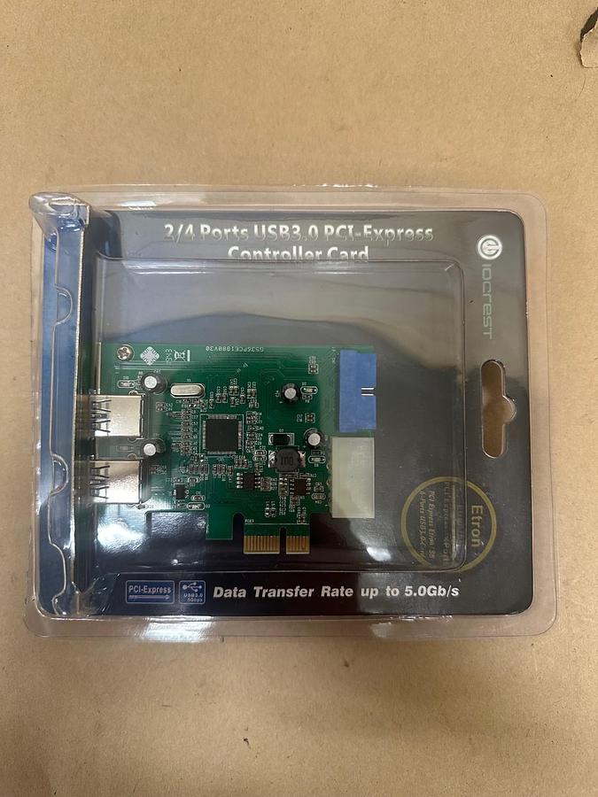 Used IOCREST SY-PEX20140 2/4 Ports USB3.0 PCI-Express Controller Card *NEW*