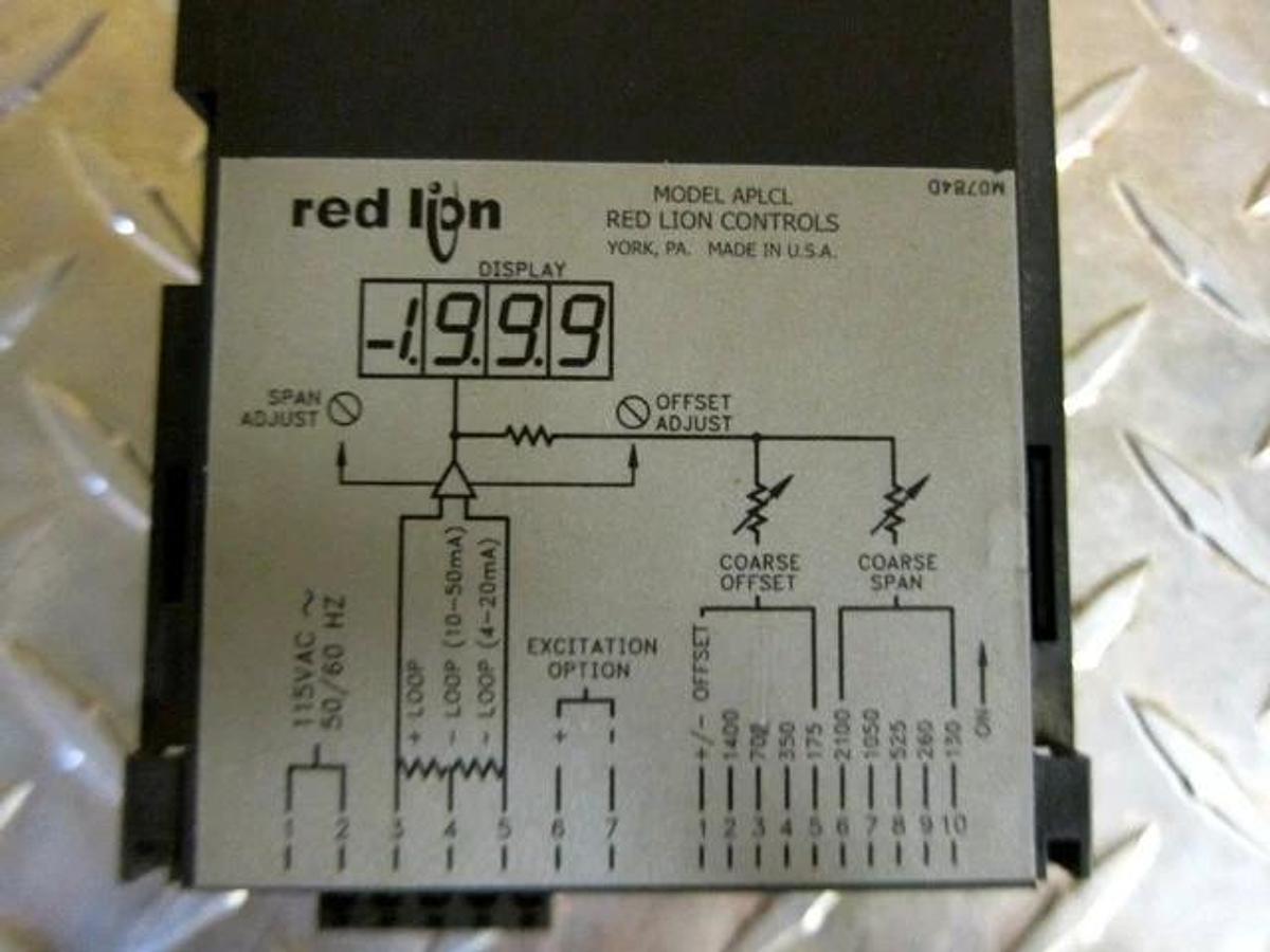 Used Red Lion Controls APLCL400 Current-Loop Indicator