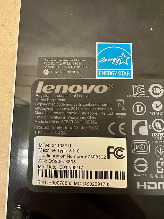 Used Lenovo IdeaCentre Q180 Intel Atom (31103EU)