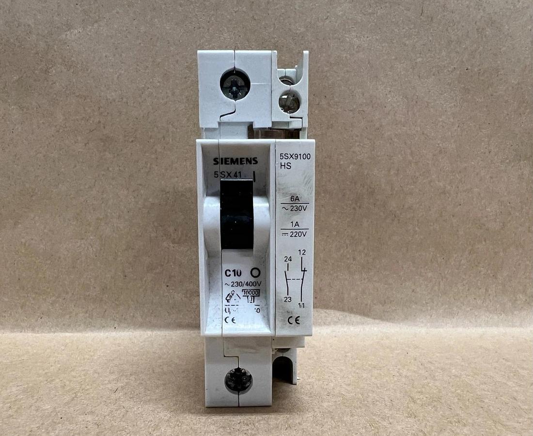 Used Siemens 5Sx41 C10, 230/400V, Circuit Breaker - Lot of 2