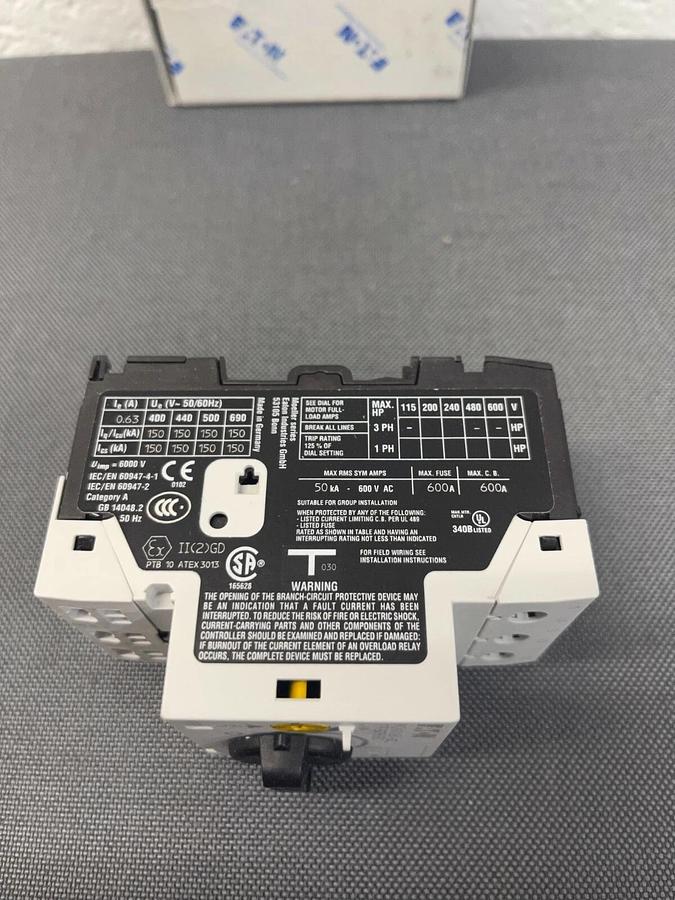 Used Eaton PKZM0-0,63-SC, Motor Protection Switch