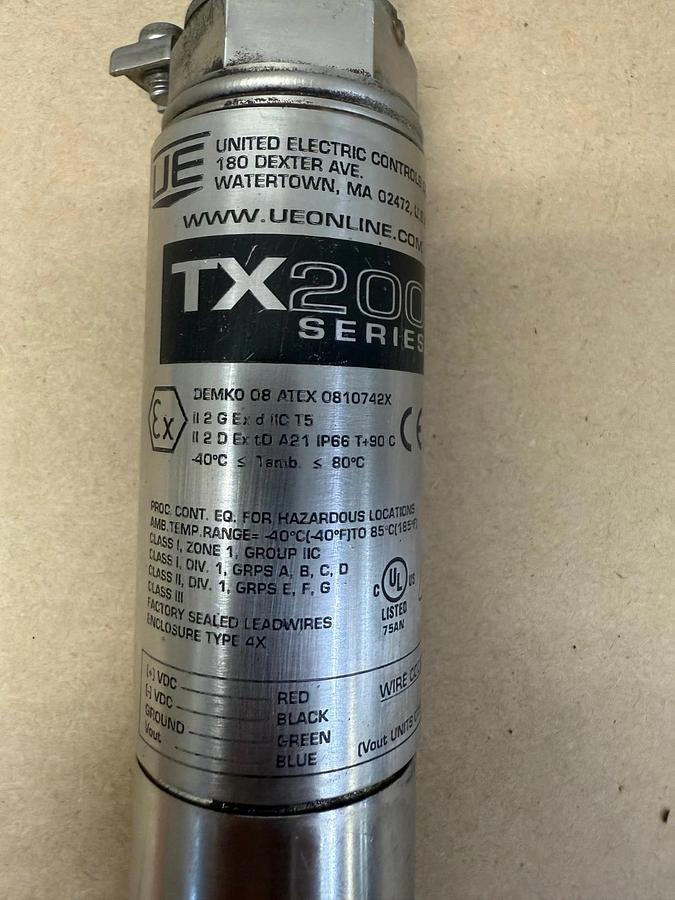 Used United Electric TX200B19S1T Pressure Transmitter, 0-30 PSI