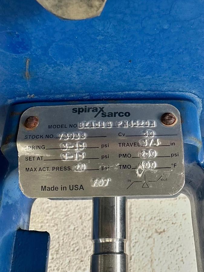 Used Spirax Sarco BEA516 PN4520M Control Valve