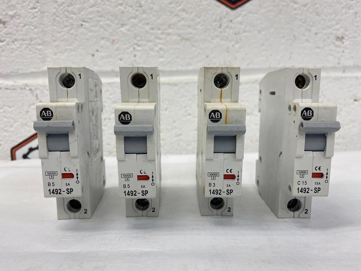 Used Allen-Bradley 1492-SP Series C Circuit Breaker - Lot of 4