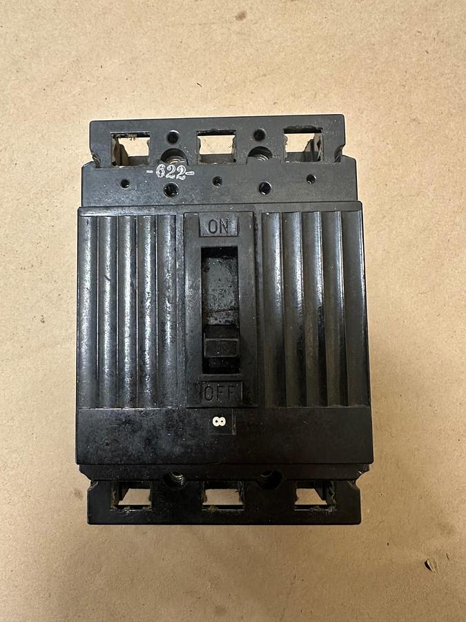 Used General Electric TEF134015 15A 3 Pole Circuit Breaker