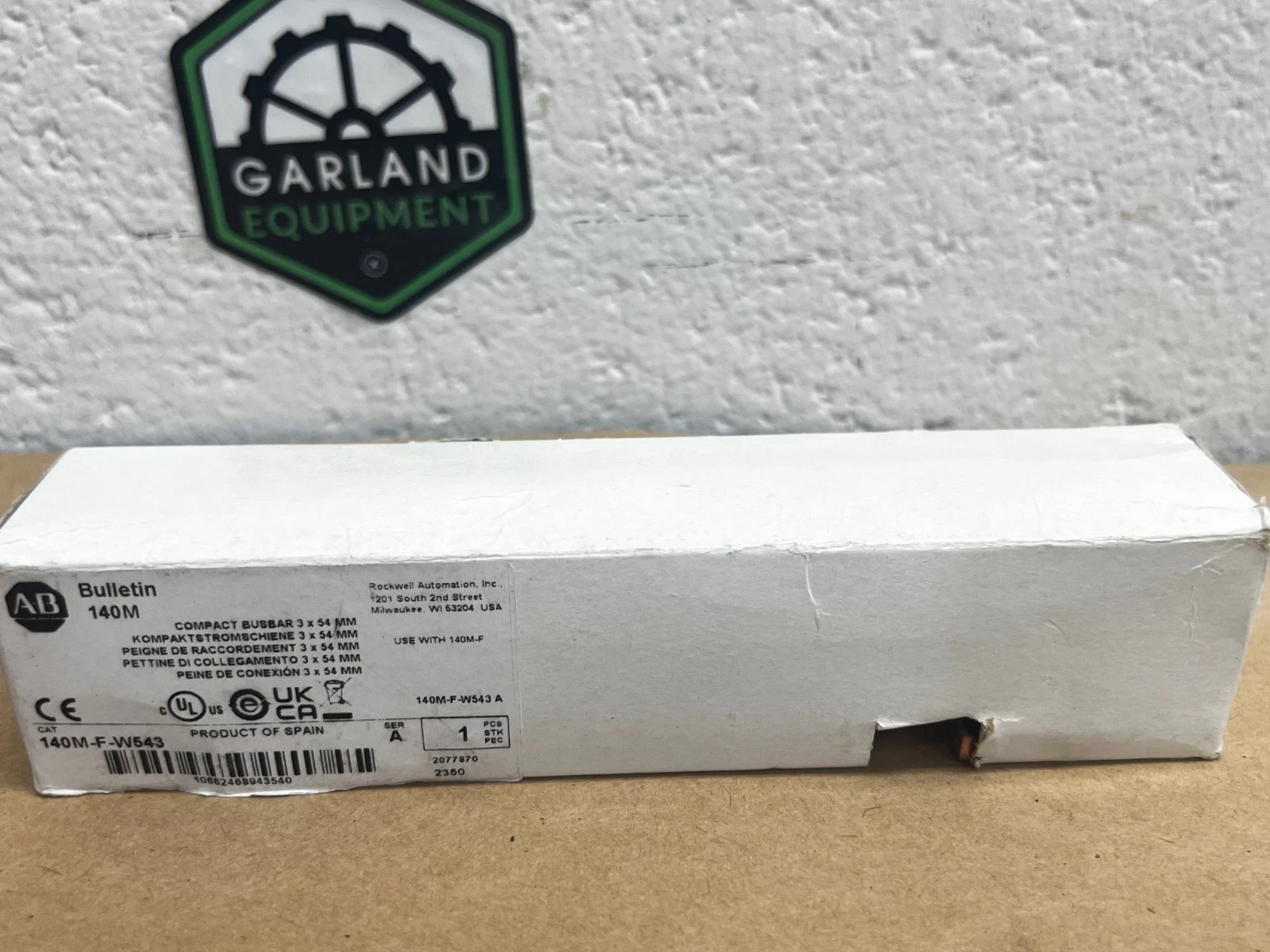 Used Allen Bradley Bulletin 140M-F-W543 Compact Busbar 3x54mm