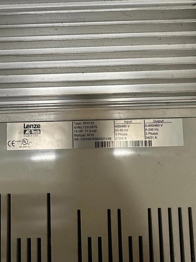 Used Lenze AC Tech SF4150 VFD Drive, 15Hp, 11.0kw