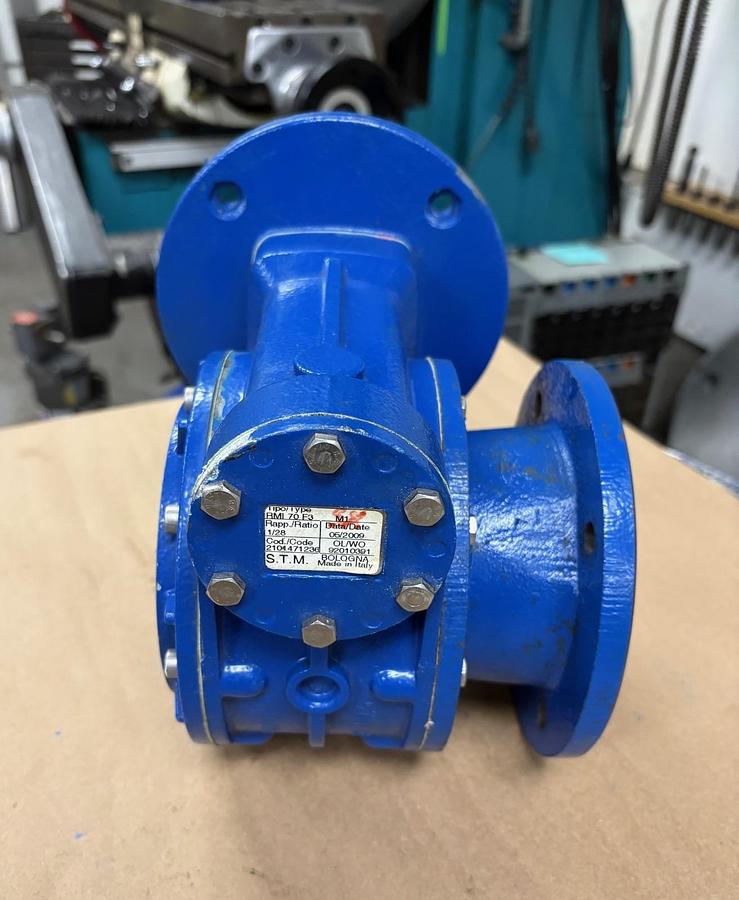 Used Nord SK1SI50 Flexbloc Worm Gear, Baldor KM3454 0.25Hp Motor @ 1725Rpm