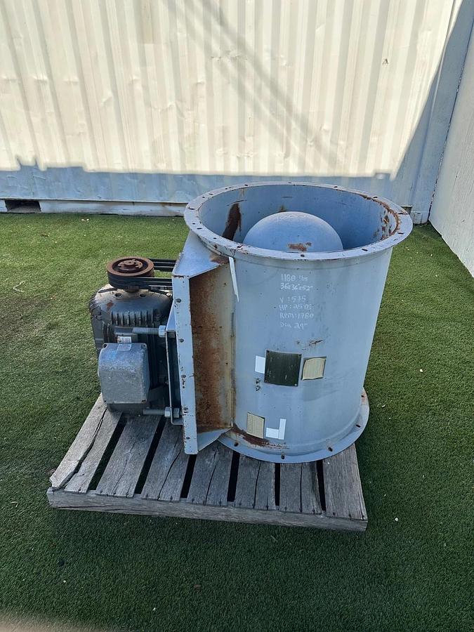 Used Hartzell Fan 54-20-V00 Axial Inline, 25 TE Hp @ 1780RPM 575V