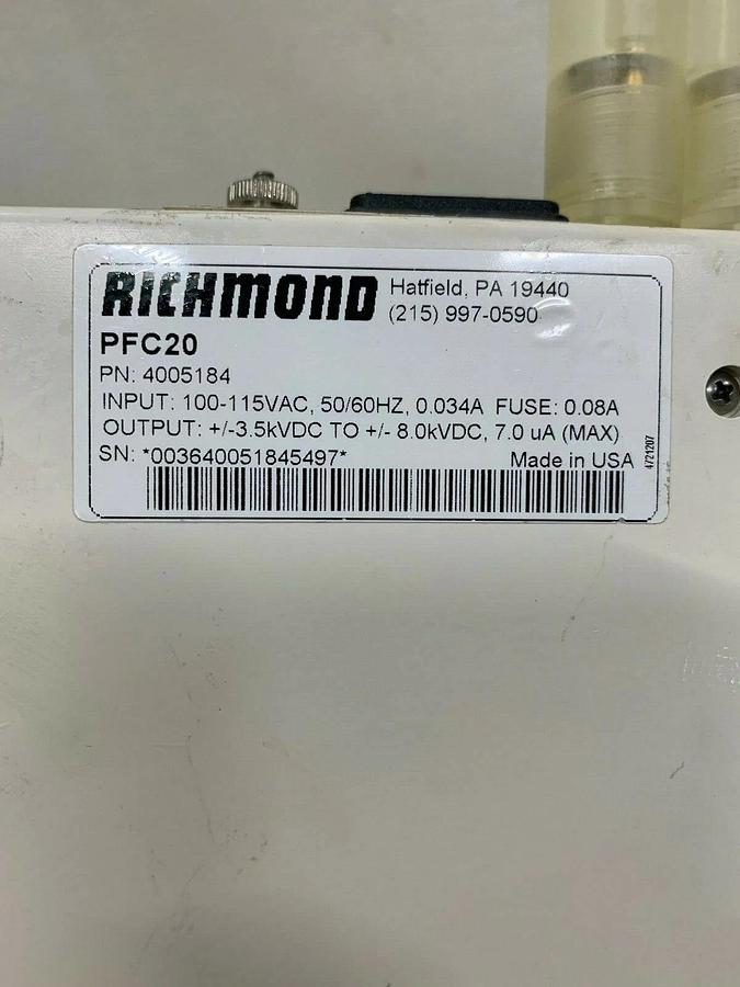 Used Richmond Simco PFC20 PulseFlow Controller