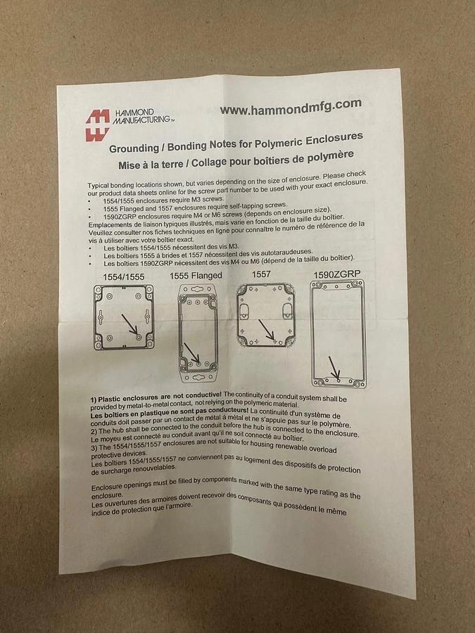 Hammond 1554 Polycarbonate Enclosure *NEW*