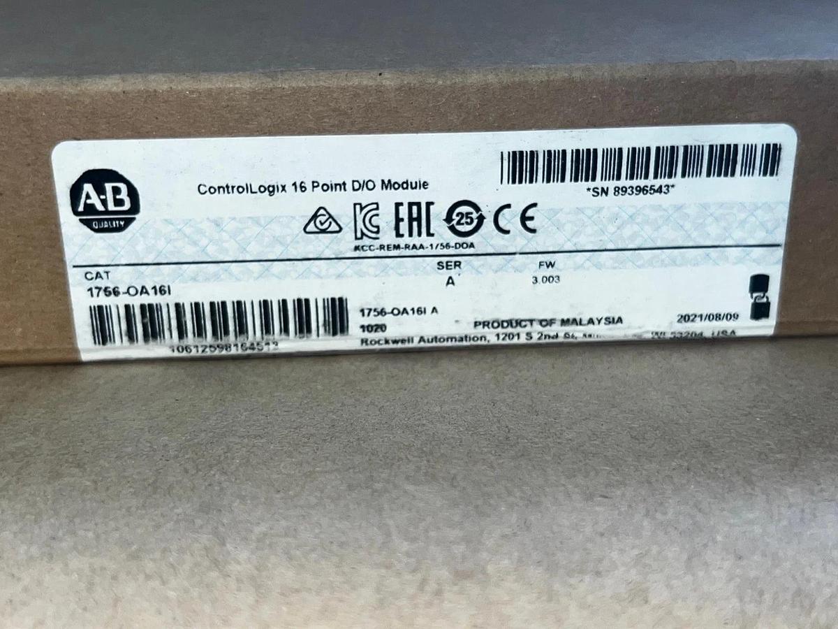 Used Allen Bradley 1756-OA16I Ser A ControlLogix 16 Point D/O Module *FACTORY SEALED*