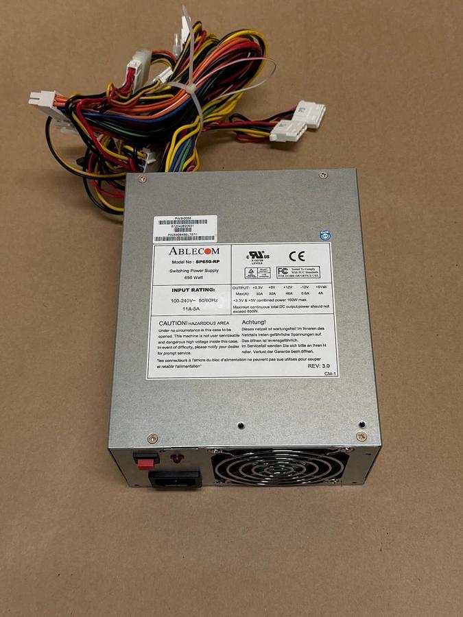 Ablecom SP650-RP Switching Power Supply, 650 Watt *NEW*