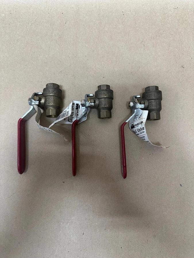 Mueller Ball Valve Threaded - Full Port, 1/4”, 600 WOG - Lot of 3 *NEW*