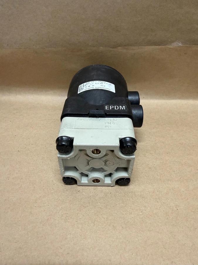 Used GEMU 630 12D 1 51411/N 0101 Pneumatic Diaphragm Valve, 6 Bar Pressure, DN12